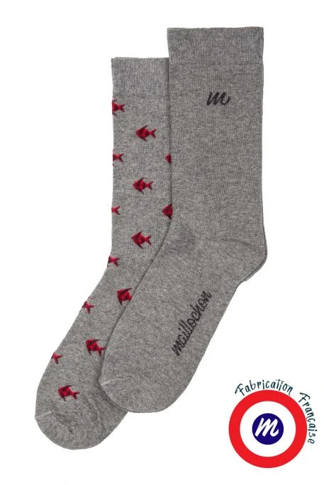 Le Pack Chaussettes MAILLOCHON POISSON Gris Chiné (X2) 4 Le Pack Chaussettes MAILLOCHON POISSON Gris Chiné (X2) – Image 2