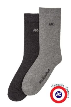 Le Pack Chaussettes MAILLOCHON REG Gris Chiné (X2) 7 Le Pack Chaussettes MAILLOCHON REG Gris Chiné (X2) -Hommes Mode Vêtements Magasin 2