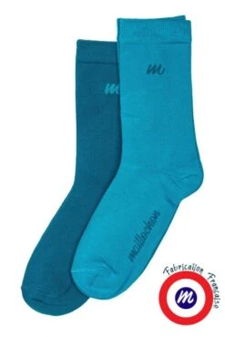 Le Pack Chaussettes MAILLOCHON REG Turquoise (X2) 7 Le Pack Chaussettes MAILLOCHON REG Turquoise (X2) -Hommes Mode Vêtements Magasin 3