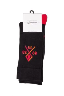 Chaussettes BROUSSAUD REG (pack X2) Noir Logo Rouge