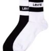 Levis Le Pack Chaussettes LEVI'S® MID Black/White (X2) -Hommes Mode Vêtements Magasin fi3a7681 1