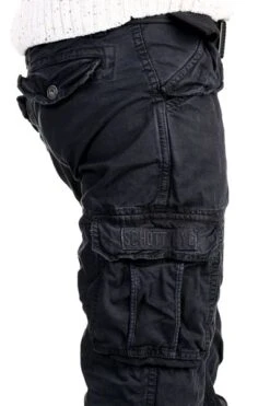 Pantalon SCHOTT CARGO BATTLE PKR Black -Hommes Mode Vêtements Magasin ima101013 68