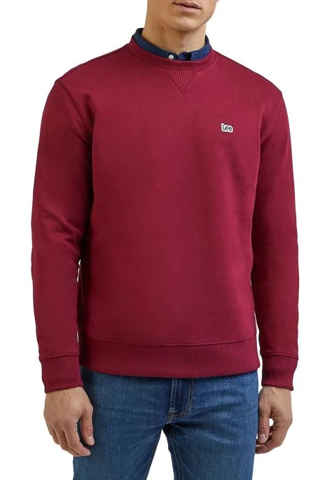 Sweat LEE PLAIN CREW Bordeaux 5 Sweat LEE PLAIN CREW Bordeaux – Image 3