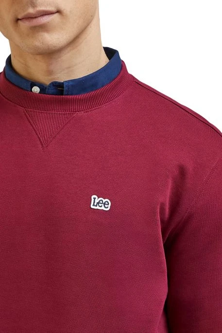 Sweat LEE PLAIN CREW Bordeaux 3 Sweat LEE PLAIN CREW Bordeaux