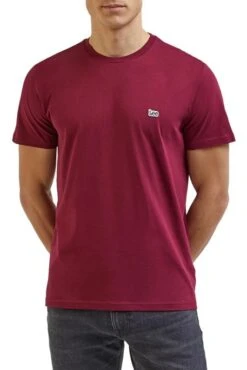 Tee Shirt LEE PATCH LOGO Bordeaux -Hommes Mode Vêtements Magasin lee 112341717 2
