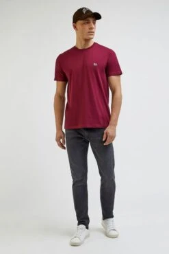 Tee Shirt LEE PATCH LOGO Bordeaux -Hommes Mode Vêtements Magasin lee 112341717 4