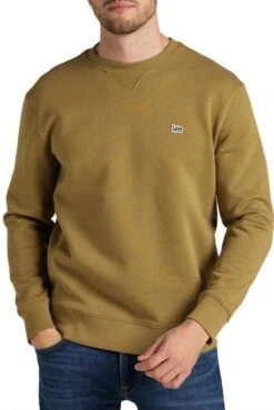 Sweat LEE PLAIN CREW Moutarde -Hommes Mode Vêtements Magasin lee l81i ry 85 2