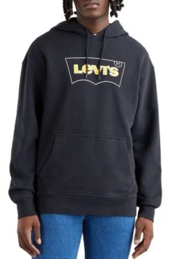 Levis Sweat LEVI'S® RELAXED GRAPHIC HOODIE Outline Caviar 6 Levis Sweat LEVI'S® RELAXED GRAPHIC HOODIE Outline Caviar -Hommes Mode Vêtements Magasin levis 38479 01 00 1