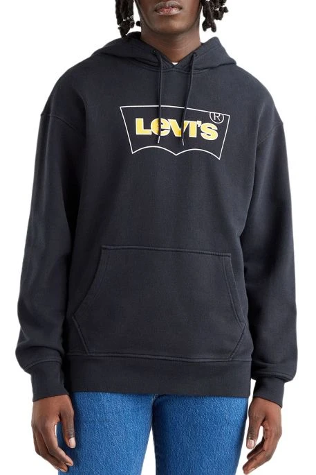 Levis Sweat LEVI'S® RELAXED GRAPHIC HOODIE Outline Caviar 4 Levis Sweat LEVI'S® RELAXED GRAPHIC HOODIE Outline Caviar – Image 2