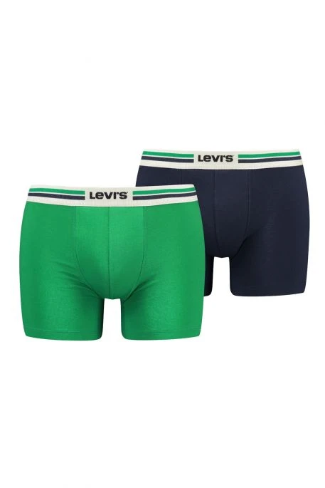 Levis Boxer LEVI'S® LOGO Green Navy (lot De 2) 3 Levis Boxer LEVI'S® LOGO Green Navy (lot De 2)