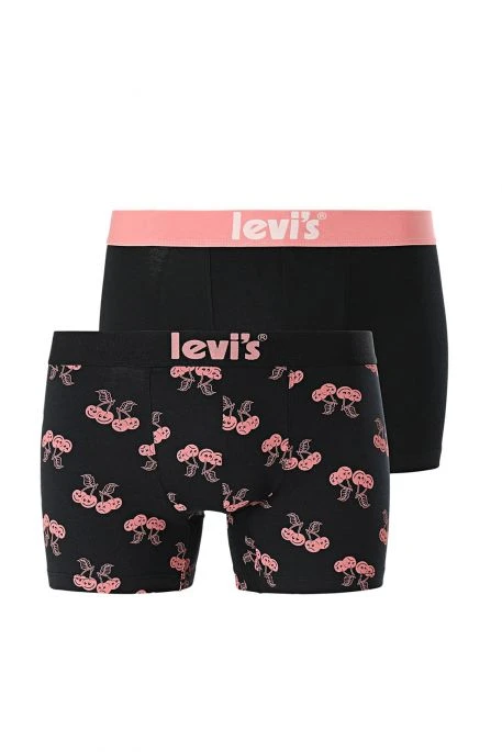 Levis Boxer LEVI'S® CHERRY Pink Black (lot De 2) 3 Levis Boxer LEVI'S® CHERRY Pink Black (lot De 2)