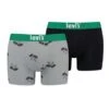 Levis Boxer LEVI'S® CHERRY Light Grey Melange Green (lot De 2) -Hommes Mode Vêtements Magasin levis 701222905 002 1
