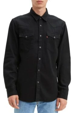 Levis Chemise En Jean LEVI'S® BARSTOW WESTERN Marbled Black
