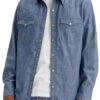 Levis Chemise En Jean LEVI'S® BARSTOW WESTERN Mid Blue Chambray