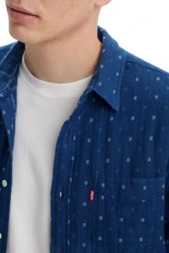 Levis Chemise LEVI'S® SUNSET Grid Indigo Double Cloth -Hommes Mode Vêtements Magasin levis 85746 01 45 4