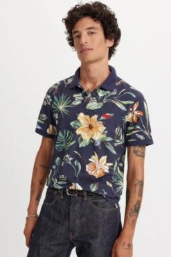 Levis Polo LEVI'S® HOUSEMARK SLIM Floral Navy -Hommes Mode Vêtements Magasin levis a4842 00 52 1