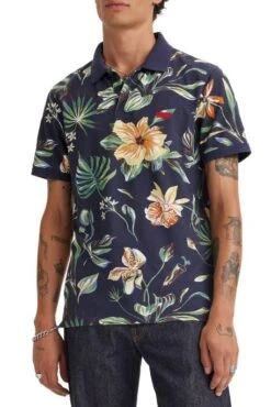 Levis Polo LEVI'S® HOUSEMARK SLIM Floral Navy -Hommes Mode Vêtements Magasin levis a4842 00 52 2