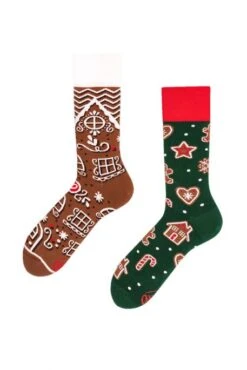 Chaussettes MANY MORNINGS GINGERBREAD MAN Marron / Vert -Hommes Mode Vêtements Magasin mm gingerbread man r82 1