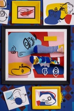 Chaussettes MANY MORNINGS PICASSOCKS Jaune