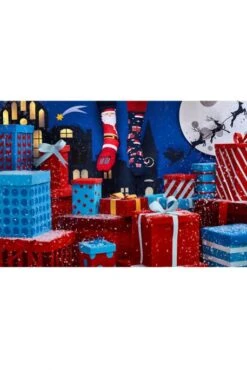 Chaussettes MANY MORNINGS SANTA CLAUS Bleu -Hommes Mode Vêtements Magasin mm santa claus r167 3