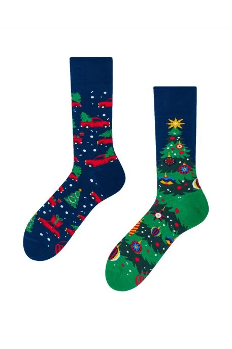 Chaussettes MANY MORNINGS X-MAS TREE Bleu 3 Chaussettes MANY MORNINGS X-MAS TREE Bleu