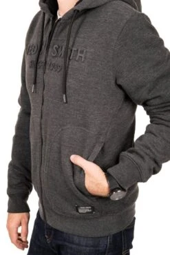 Sweat Zippé TEDDY SMITH NAIL Melange Black -Hommes Mode Vêtements Magasin s7a9708