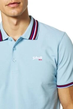 Polo SCHOTT PSHENRY Sky Blue 7 Polo SCHOTT PSHENRY Sky Blue -Hommes Mode Vêtements Magasin schott 22771 5