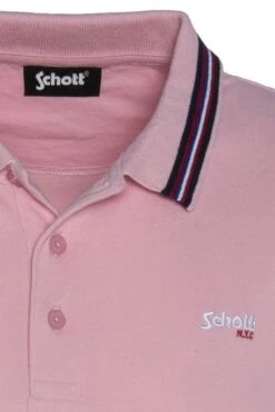 Polo SCHOTT PSHENRY Pastel Pink 6 Polo SCHOTT PSHENRY Pastel Pink -Hommes Mode Vêtements Magasin schott 22773 3