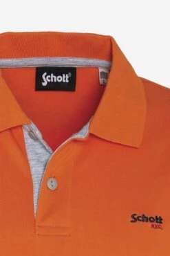 Polo SCHOTT PSMILTON Orange 6 Polo SCHOTT PSMILTON Orange -Hommes Mode Vêtements Magasin schott 24632 3