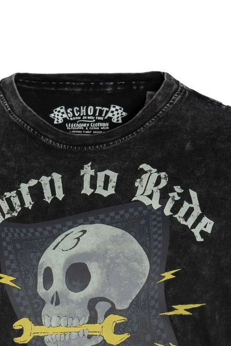 Tee-Shirt SCHOTT BIKER FRANKIE Black 5 Tee-Shirt SCHOTT BIKER FRANKIE Black – Image 3