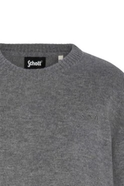 Pull SCHOTT PLLANCE1 Heather Grey 7 Pull SCHOTT PLLANCE1 Heather Grey -Hommes Mode Vêtements Magasin schott 25556 3