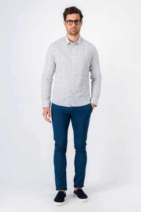 Chemise TEDDY SMITH CARTON Blanc Floral 4 Chemise TEDDY SMITH CARTON Blanc Floral – Image 2