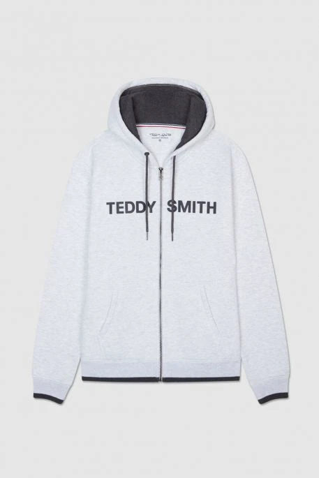 Sweat TEDDY SMITH GICLASS HOODY White Melange 3 Sweat TEDDY SMITH GICLASS HOODY White Melange