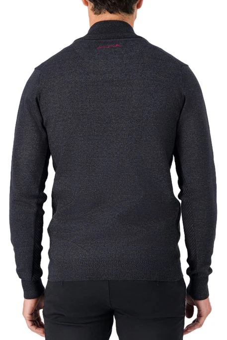 Gilet En Maille TEDDY SMITH MARTIN Melange Black 3 Gilet En Maille TEDDY SMITH MARTIN Melange Black