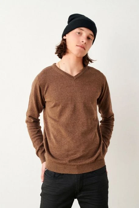 Pull TEDDY SMITH PULSER 2 Tabacco Chiné 5 Pull TEDDY SMITH PULSER 2 Tabacco Chiné – Image 3