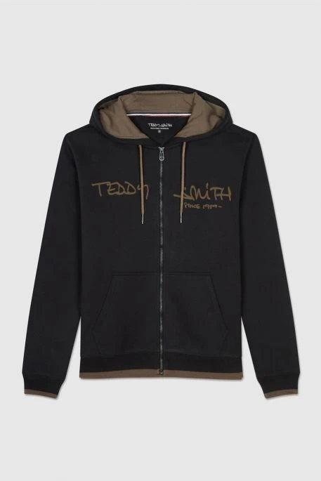 Sweat Zippé TEDDY SMITH GICLASS Charbon 3 Sweat Zippé TEDDY SMITH GICLASS Charbon