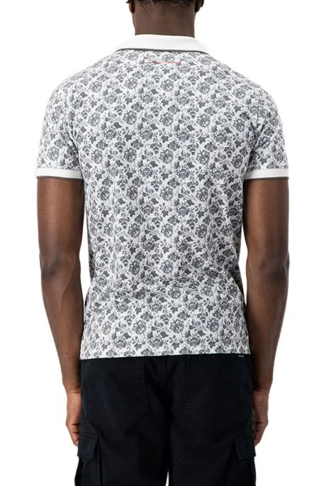 Polo TEDDY SMITH PASY 2 Blanc Floral 3 Polo TEDDY SMITH PASY 2 Blanc Floral