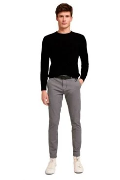 Pantalon Chino TOM TAILOR Grey Anthra Dobby -Hommes Mode Vêtements Magasin tom tailor 22924 4