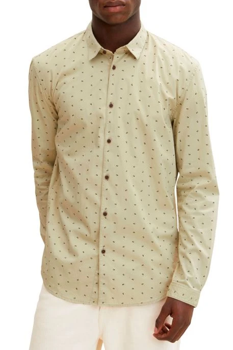 Chemise TOM TAILOR Olive Abstract Flower Print 4 Chemise TOM TAILOR Olive Abstract Flower Print – Image 2