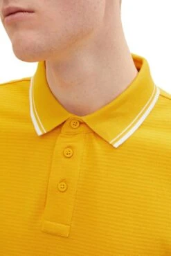 Polo TOM TAILOR Warm Yellow 7 Polo TOM TAILOR Warm Yellow -Hommes Mode Vêtements Magasin tom tailor 23231 3