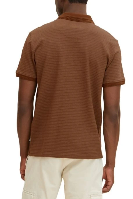 Polo TOM TAILOR Brown Structured Stripe 3 Polo TOM TAILOR Brown Structured Stripe
