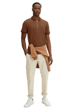 Polo TOM TAILOR Brown Structured Stripe 7 Polo TOM TAILOR Brown Structured Stripe -Hommes Mode Vêtements Magasin tom tailor 23351 4