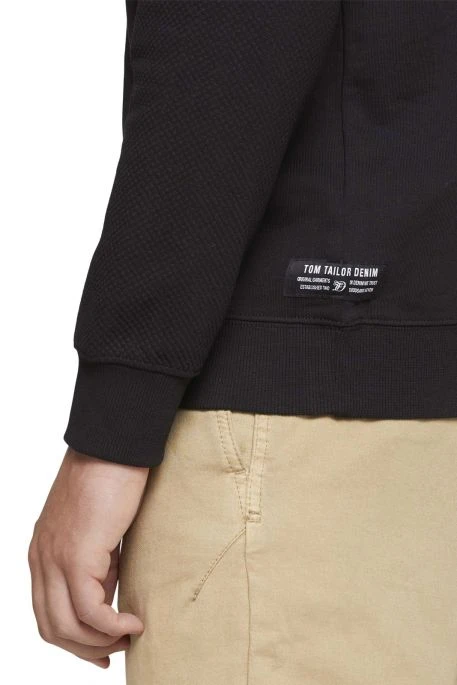 Sweat à Capuche TOM TAILOR Black 5 Sweat à Capuche TOM TAILOR Black – Image 3