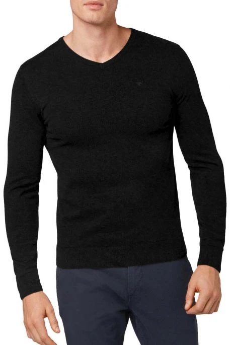 Pull TOM TAILOR V NECK Black 3 Pull TOM TAILOR V NECK Black