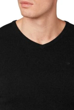 Pull TOM TAILOR V NECK Black 7 Pull TOM TAILOR V NECK Black -Hommes Mode Vêtements Magasin tt 1012820 29999 3