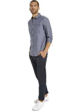 Chemise TOM TAILOR Navy Chambray With White Dobby 10 Chemise TOM TAILOR Navy Chambray With White Dobby -Hommes Mode Vêtements Magasin tt 22473 3