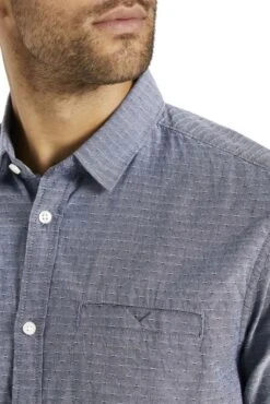 Chemise TOM TAILOR Navy Chambray With White Dobby 8 Chemise TOM TAILOR Navy Chambray With White Dobby -Hommes Mode Vêtements Magasin tt 22473 4