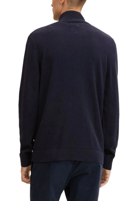 Veste Zippée TOM TAILOR Knitted Navy Melange 3 Veste Zippée TOM TAILOR Knitted Navy Melange