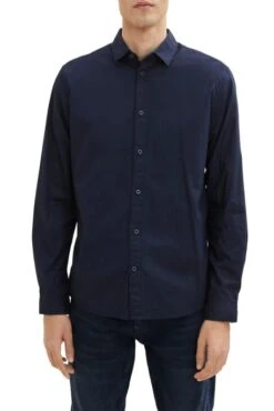 Chemise TOM TAILOR UNIE Captain Blue -Hommes Mode Vêtements Magasin tt 24030 1
