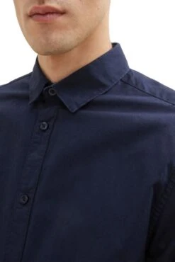 Chemise TOM TAILOR UNIE Captain Blue -Hommes Mode Vêtements Magasin tt 24030 4